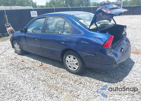 2005 Honda Civic Vp из США, поврежденный, VIN 1HGES16305L018819
